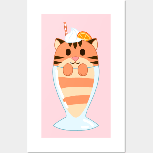 orange tiger shake Posters and Art